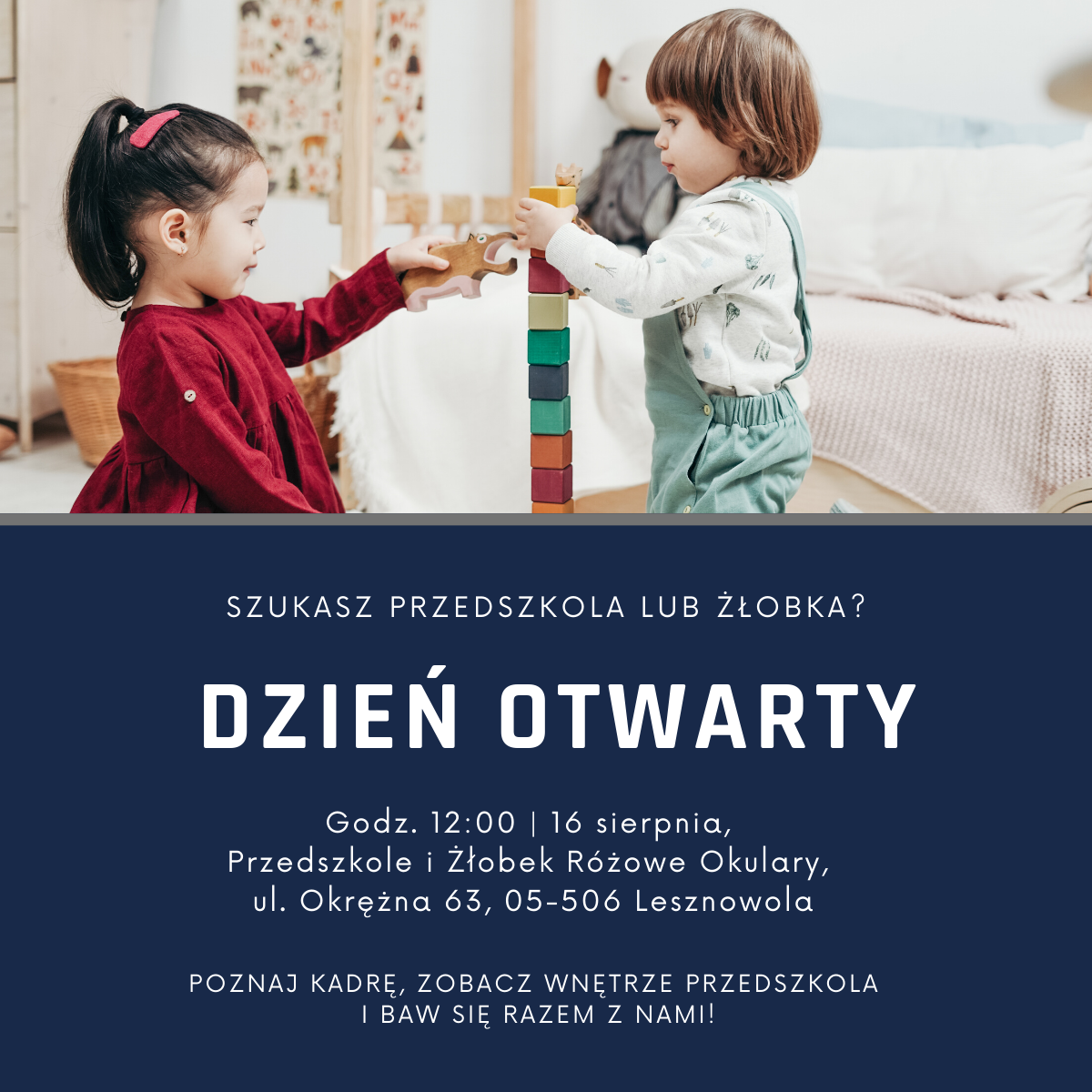 Dzień otwarty w Przedszkolu Różowe Okulary w Lesznowoli